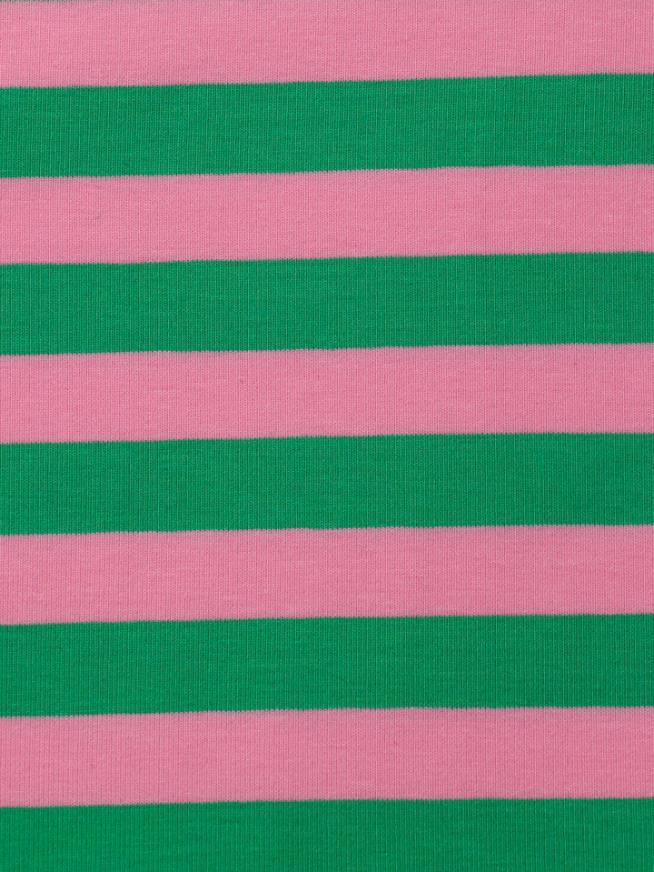 J&amp;J Bio Jersey Ringelz springgreen candy rosa