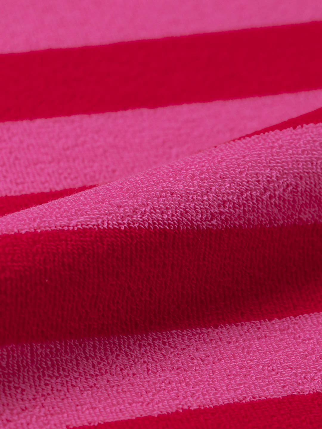 J&amp;J Bio Stretch Frottee Ringelz rot - hot pink