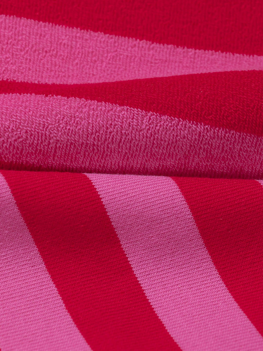 J&amp;J Bio Stretch Frottee Ringelz rot - hot pink