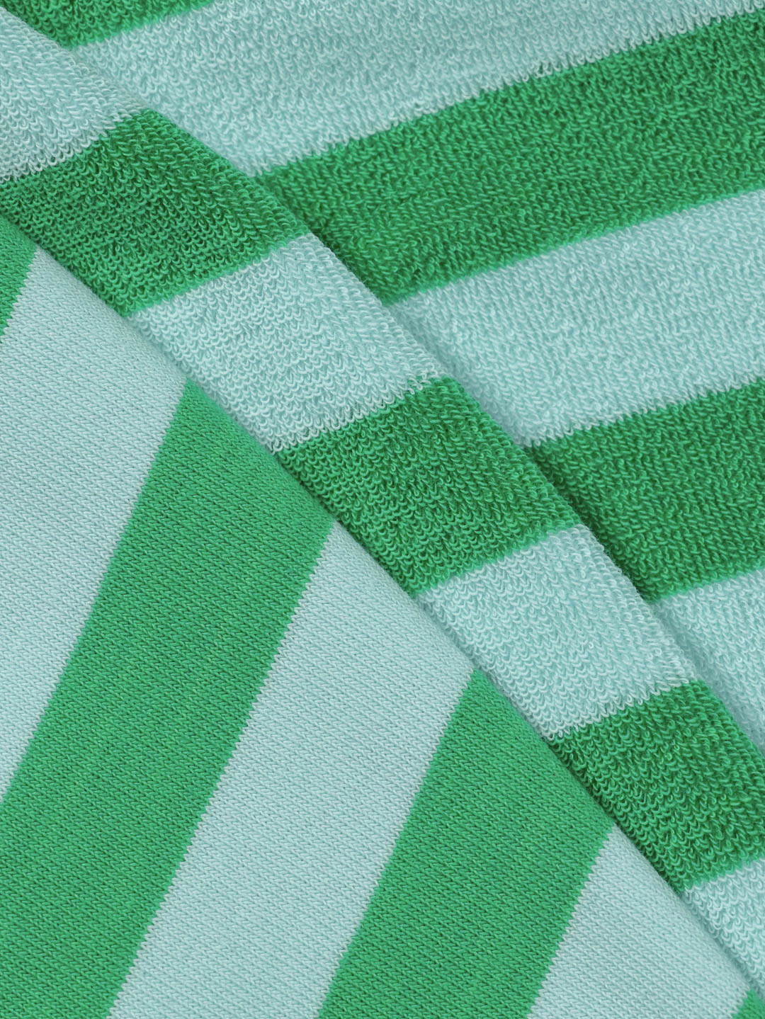 J&amp;J Bio Stretch Frottee Ringelz springgreen mint