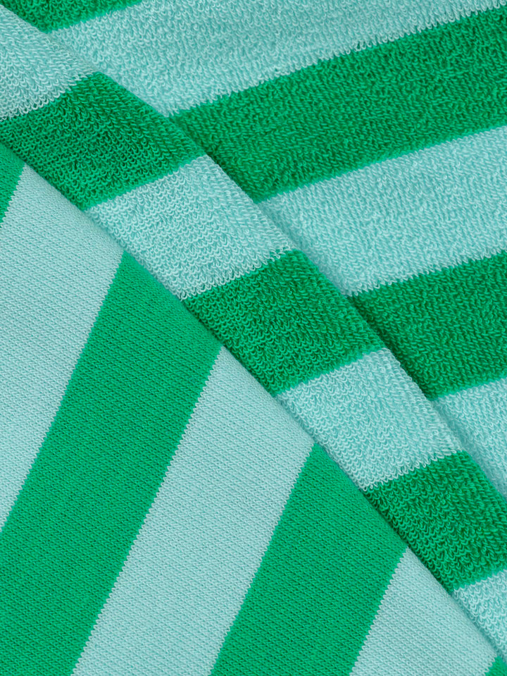 J&amp;J Bio Stretch Frottee Ringelz springgreen mint