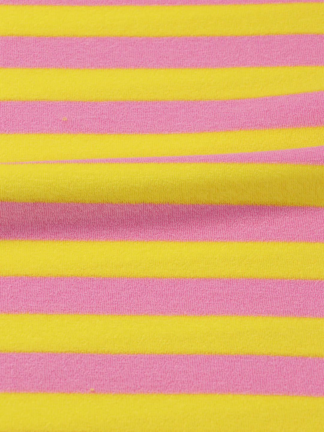 J&amp;J Bio Stretch Frottee Ringelz candy rosa gelb