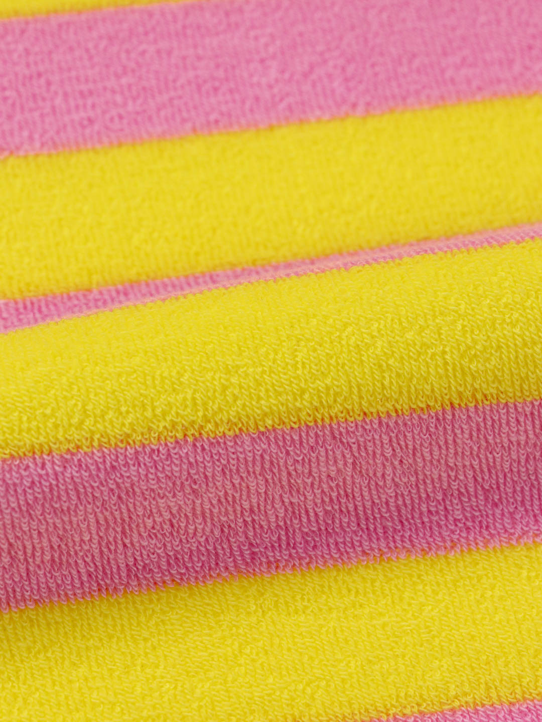 J&amp;J Bio Stretch Frottee Ringelz candy rosa gelb
