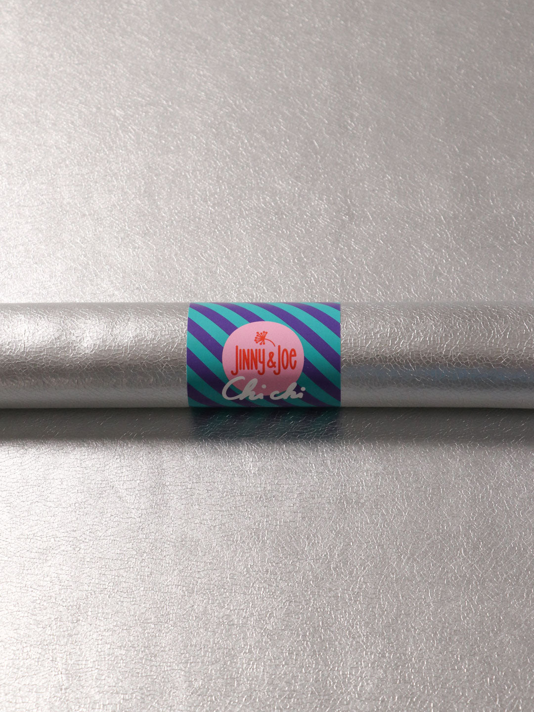 J&amp;J Kunstleder Metallic matt soft silber 