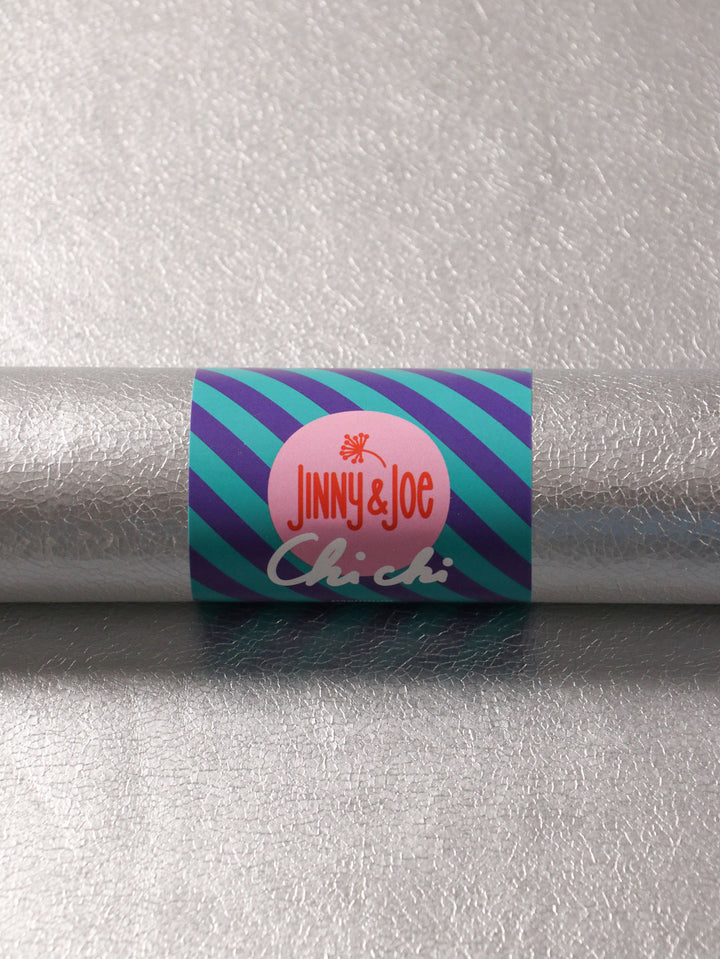 J&amp;J Kunstleder Metallic matt soft silber