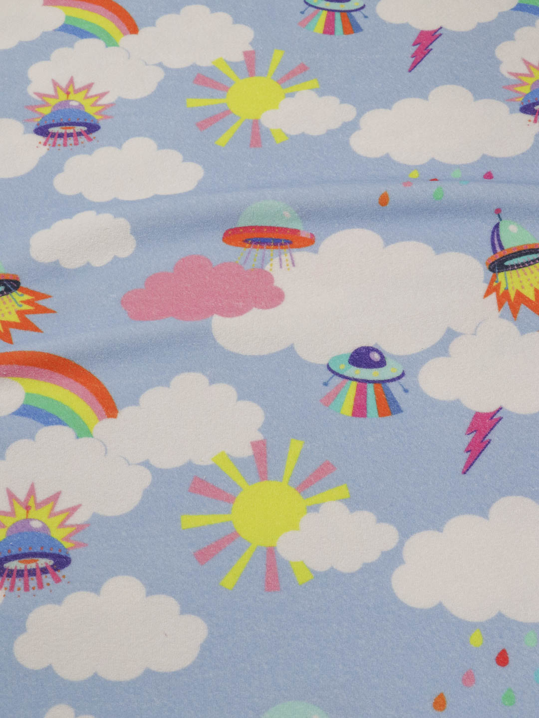 J&amp;J Bio Stretch Frottee Beam me up hellblau