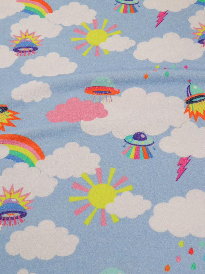 J&amp;J Bio Stretch Frottee Beam me up hellblau