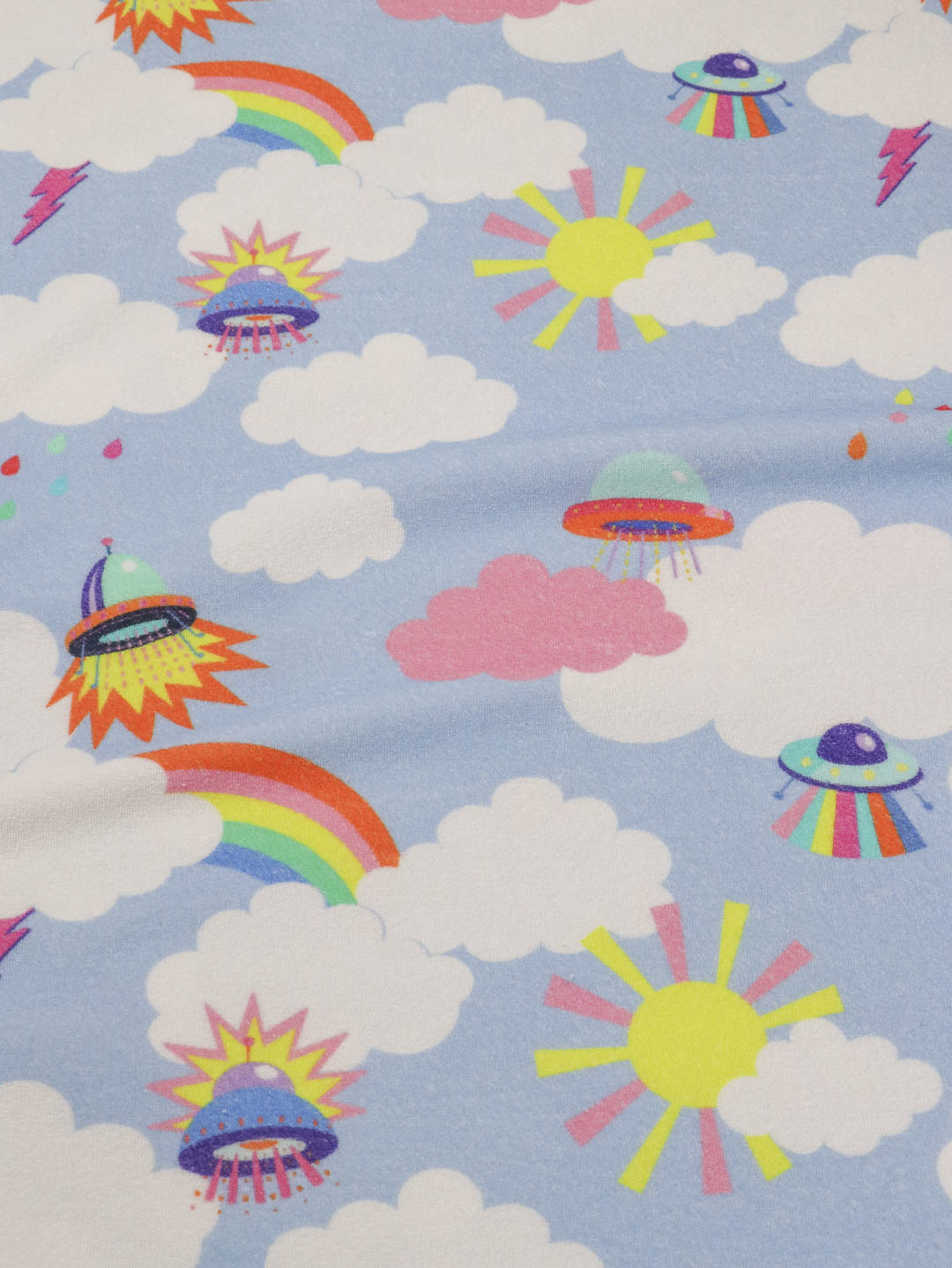 J&amp;J Bio Stretch Frottee Beam me up hellblau