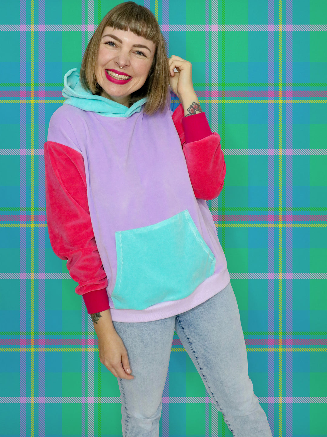 J&amp;J Nicki uni magenta extrabreit