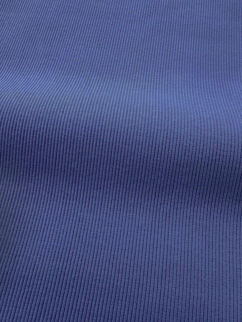 J&amp;J Bio Rippjersey blueberry | Bündchenstoff schwer