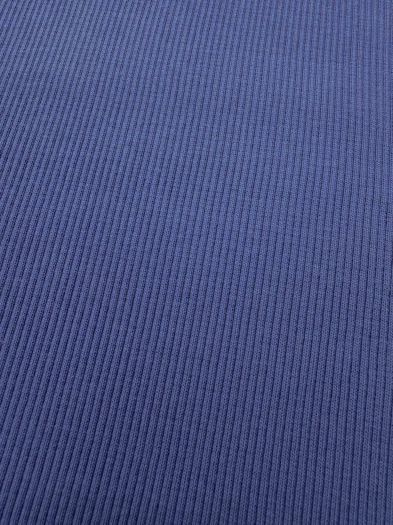 J&amp;J Bio Rippjersey blueberry | Bündchenstoff schwer