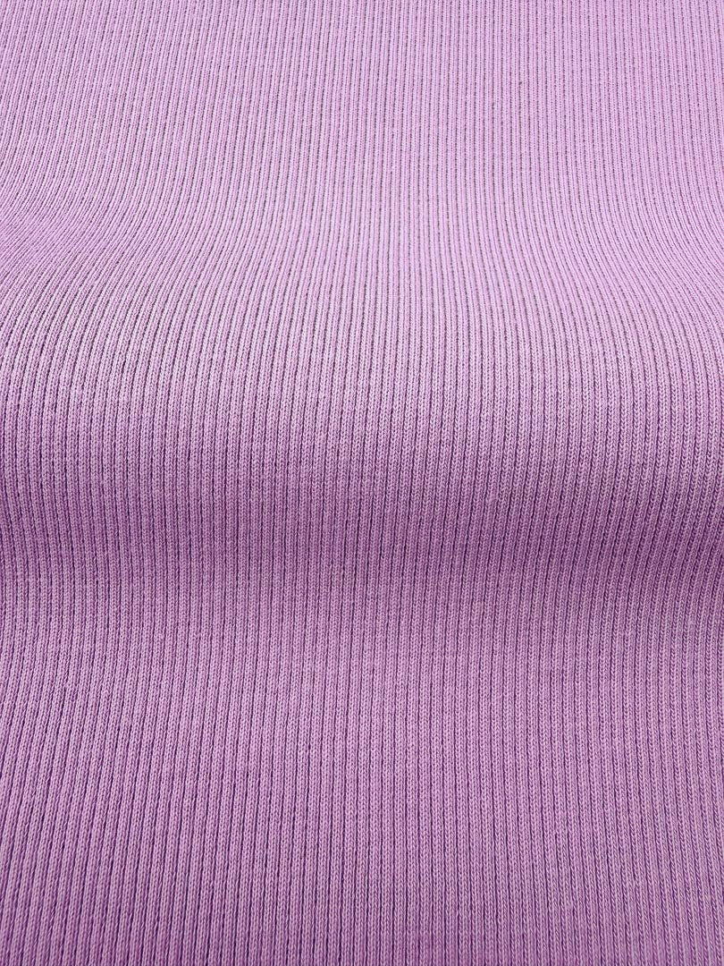 J&amp;J Bio Rippjersey flieder | Bündchenstoff schwer