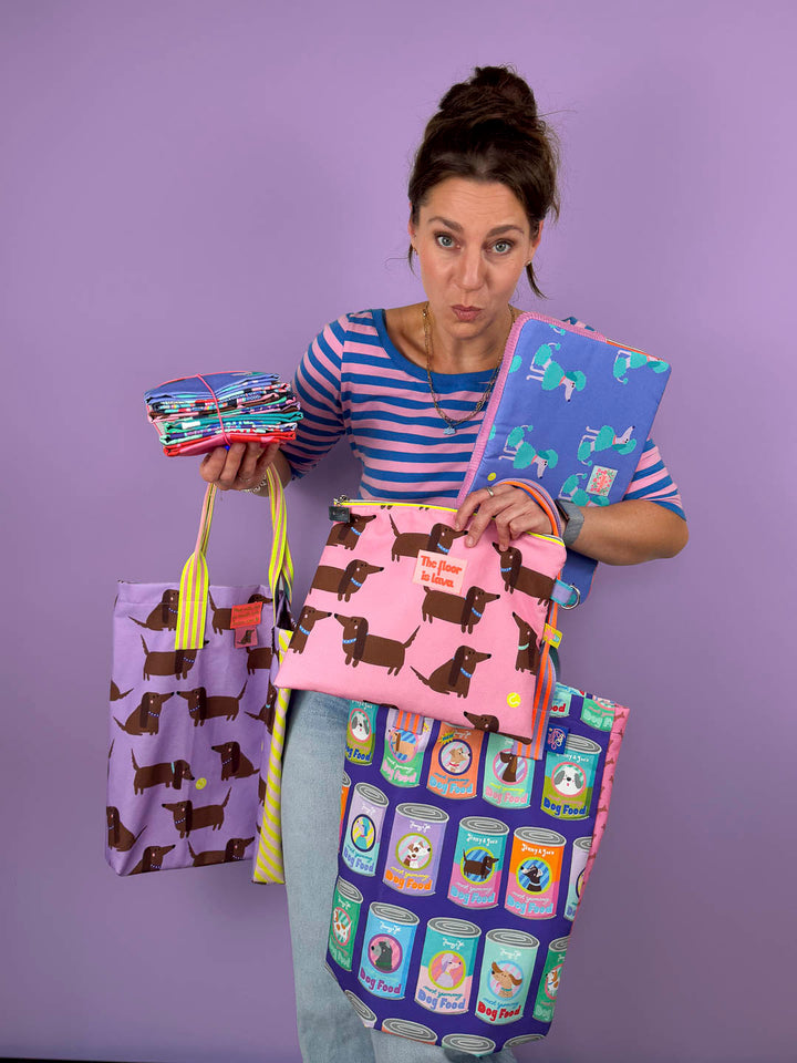 J&amp;J Bio Canvas Fat Quarter Bundle Cats and Dogs