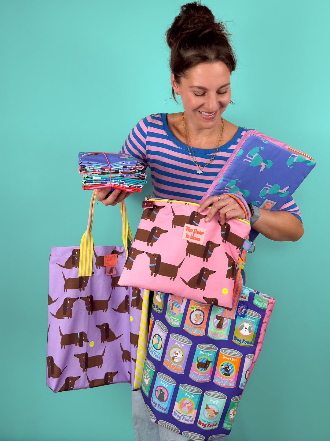 J&amp;J Bio Canvas Fat Quarter Bundle Cats and Dogs