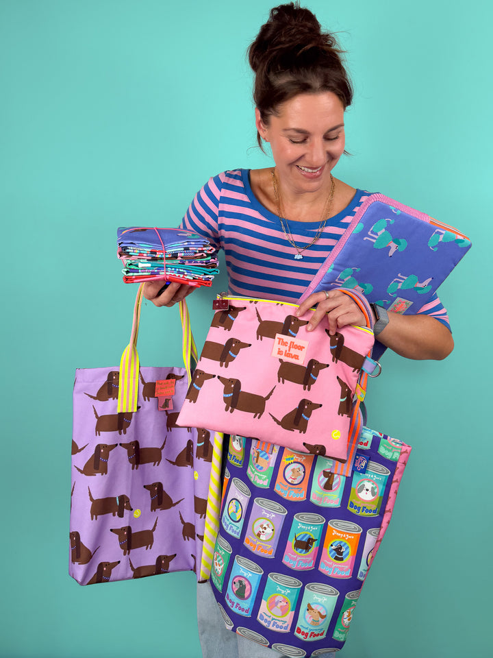 J&amp;J Bio Canvas Fat Quarter Bundle Cats and Dogs