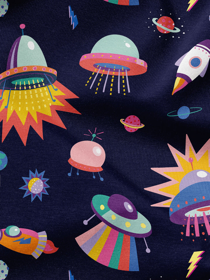 J&amp;J Bio French Terry Rainbow Galaxy marine