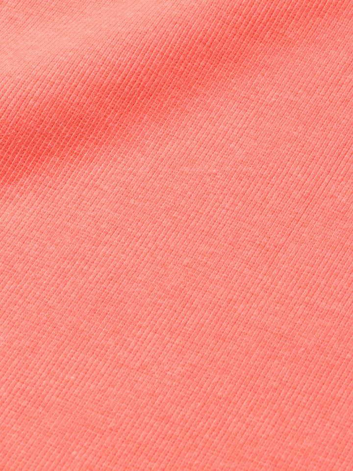 J&amp;J Rippjersey uni | Bündchen neon peach medium