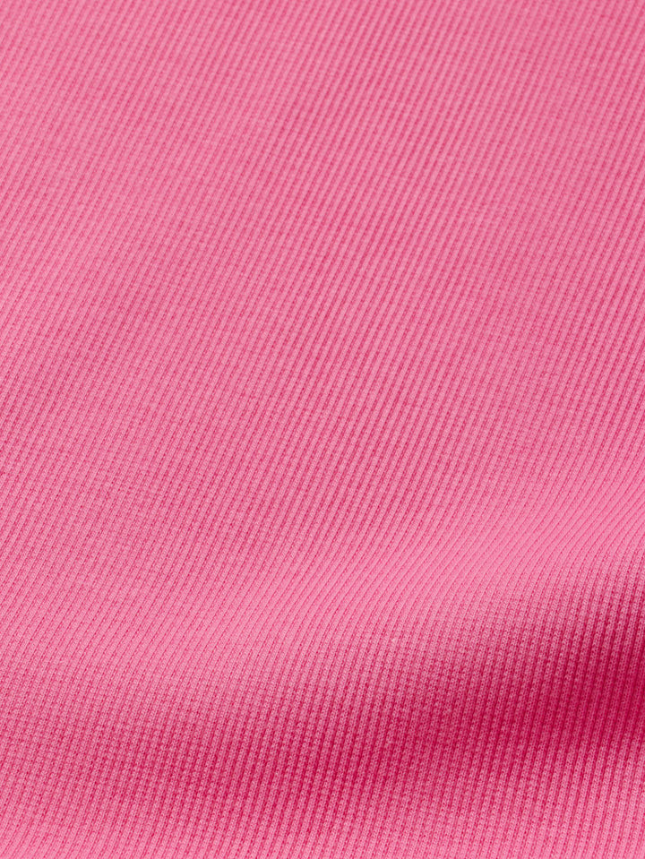 J&amp;J Rippjersey uni | Bündchen rosa medium