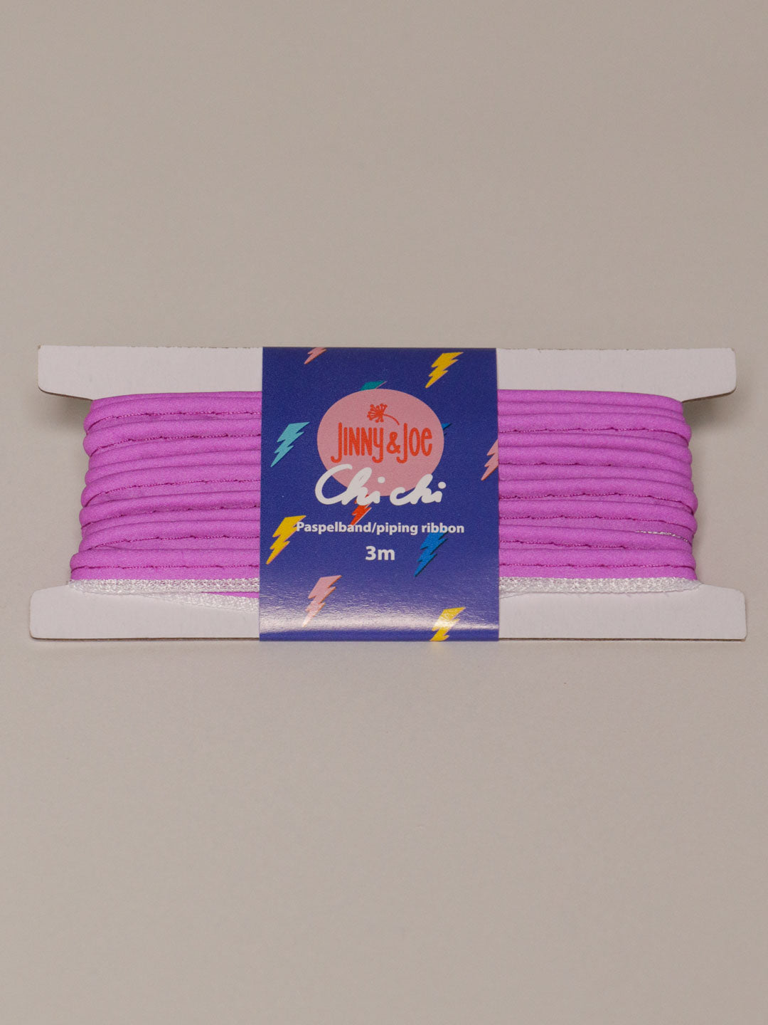 J&amp;J Paspelband Glow neon lila