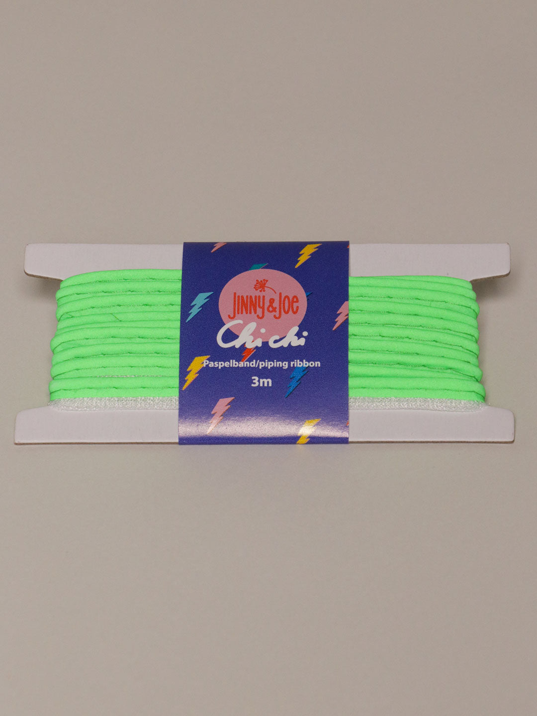 J&amp;J Paspelband Glow neon grün