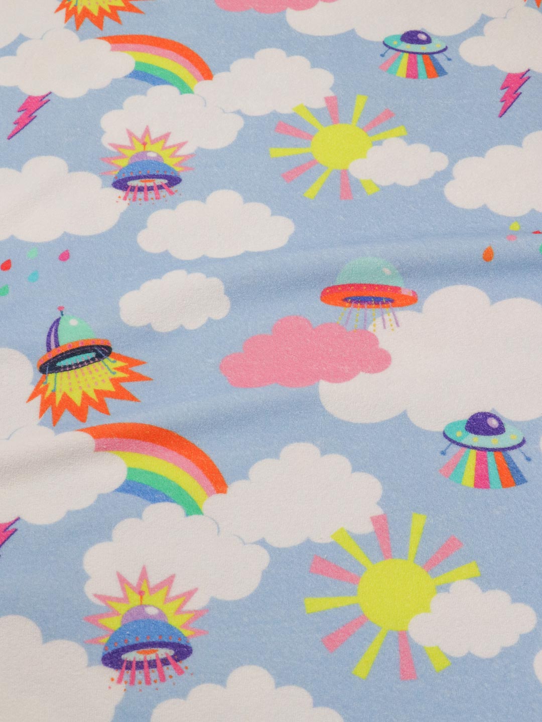 J&J Bio Strech Frottee Beam me up hellblau