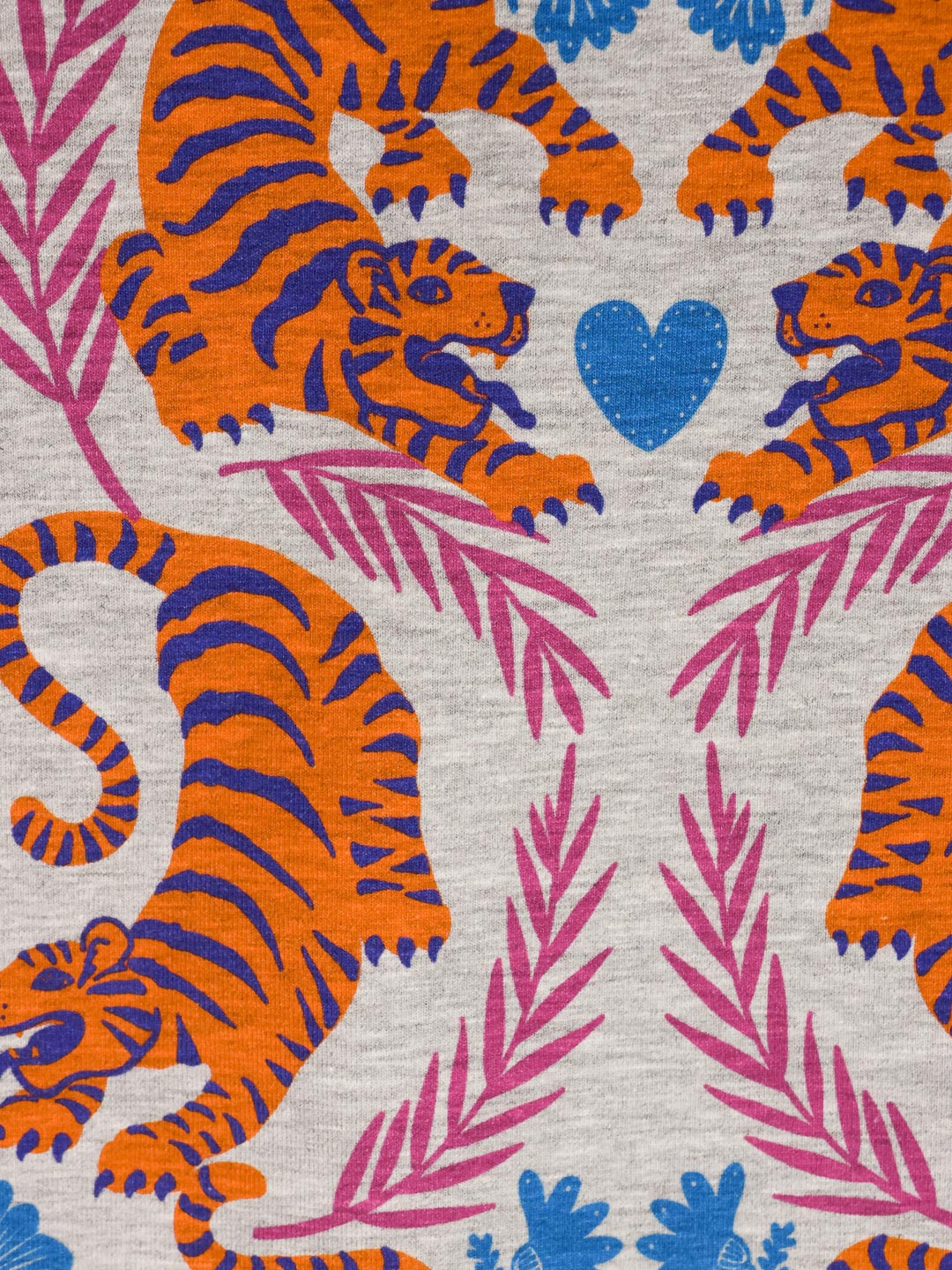 J&amp;J French Terry El Tigre grau melange