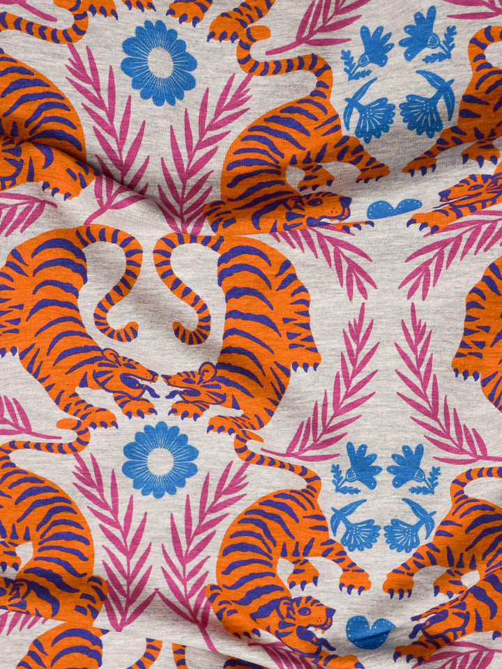 J&amp;J French Terry El Tigre grau melange