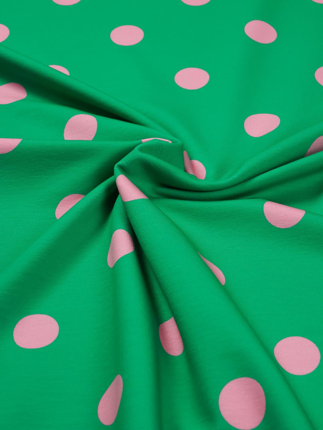 J&J Bio French Terry Dotty grün