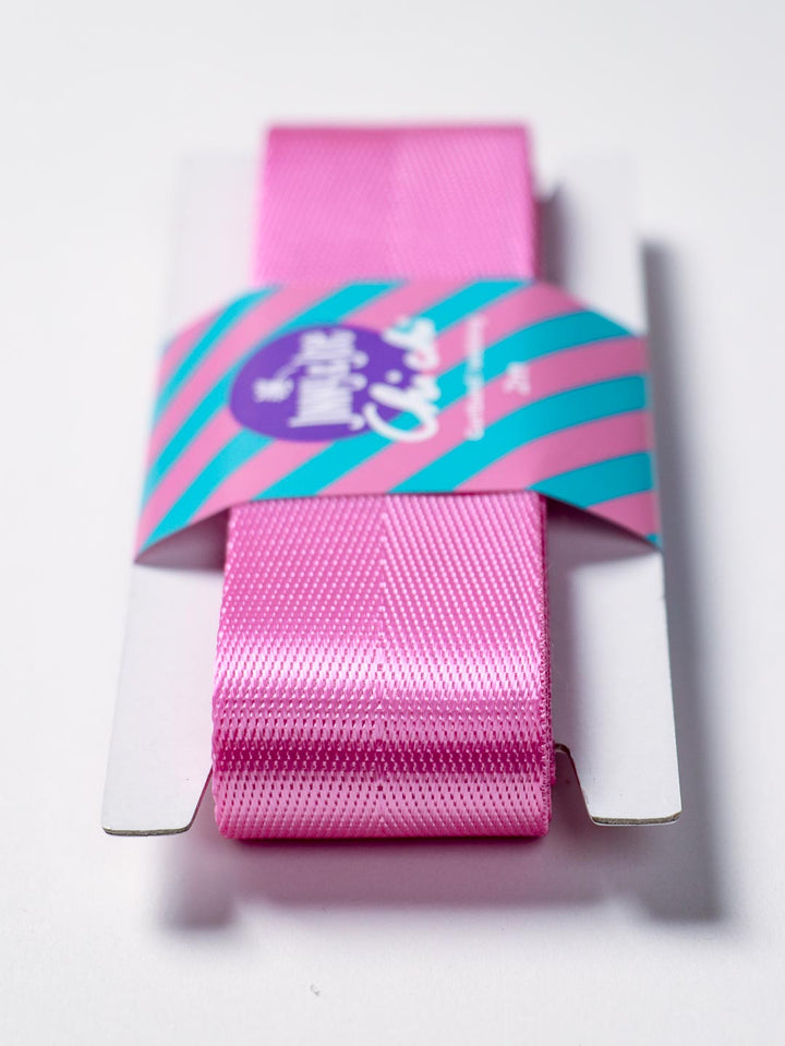 J&amp;J Gurtband Shiny fishbone 38mm rosa
