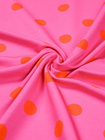 J&J Bio French Terry Dotty pink