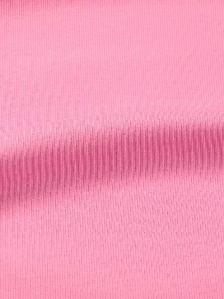 J&amp;J Bio Rippjersey rosa | Bündchenstoff leicht