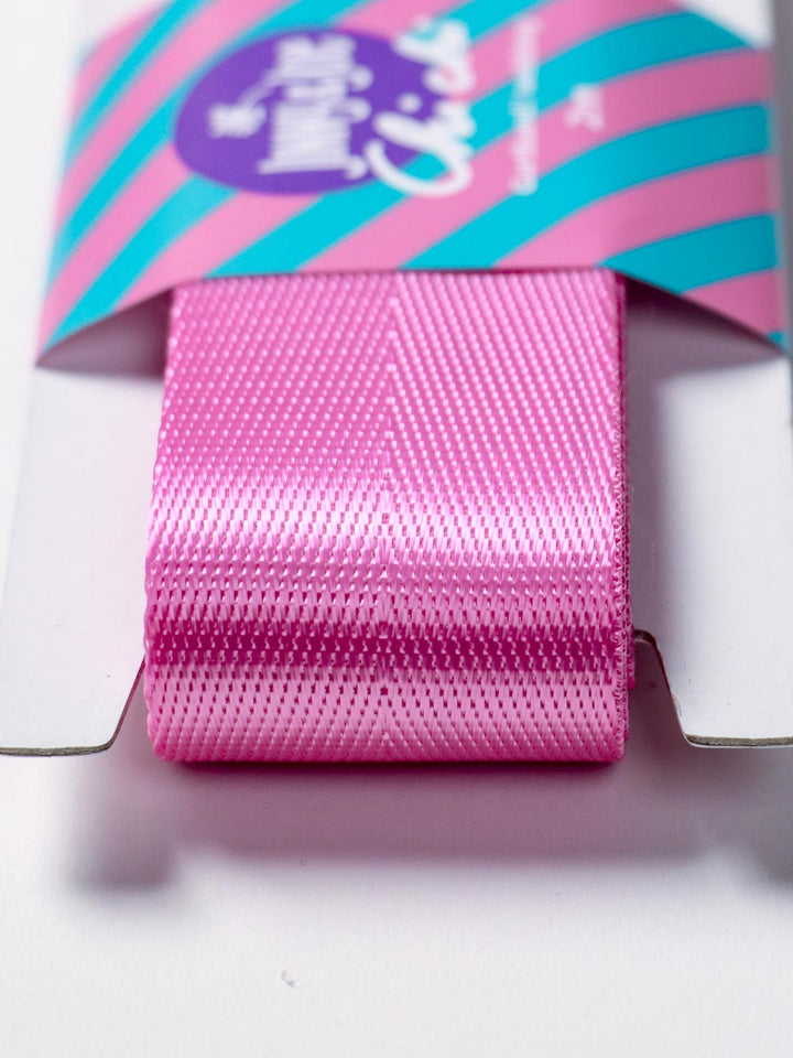 J&amp;J Gurtband Shiny fishbone 38mm rosa