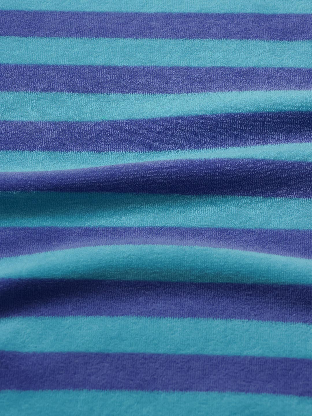 J&amp;J Bio Stretch Frottee Ringelz blueberry helltürkis