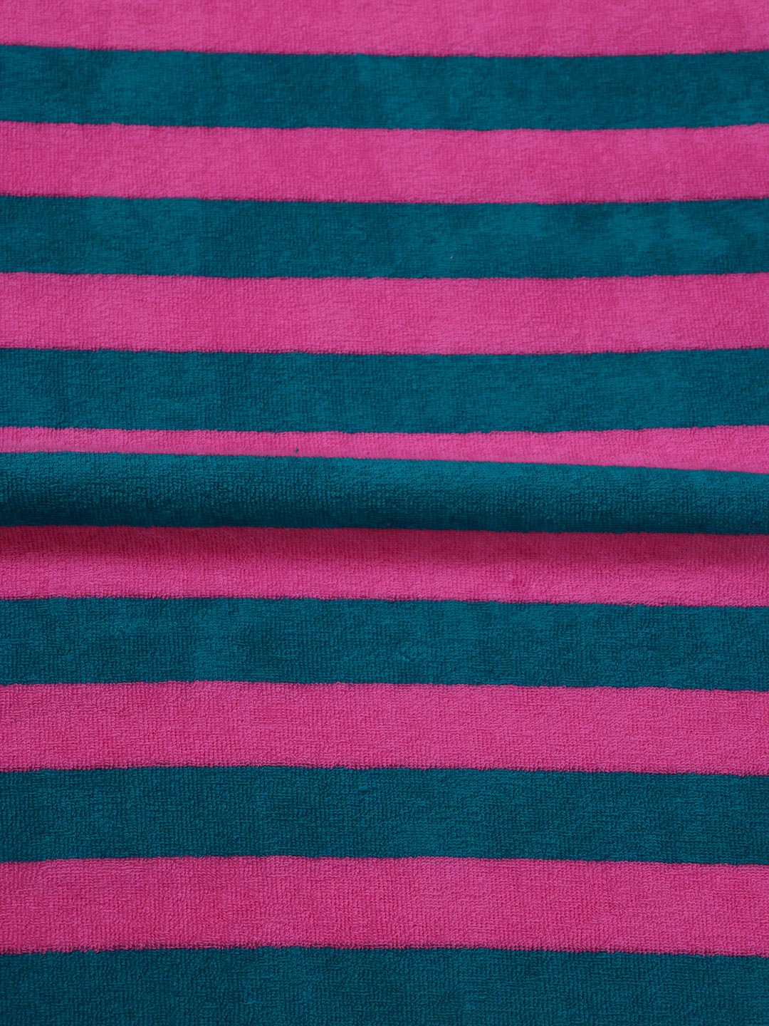 J&amp;J Bio Stretch Frottee Ringelz hellpetrol pink