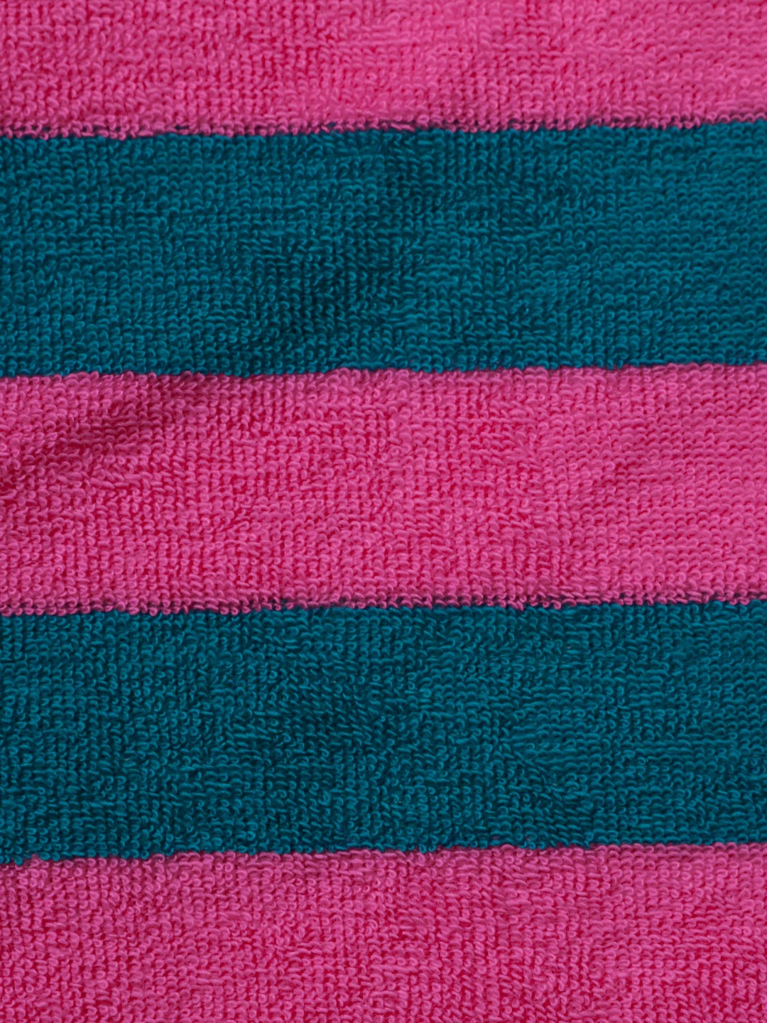 J&amp;J Bio Stretch Frottee Ringelz hellpetrol pink