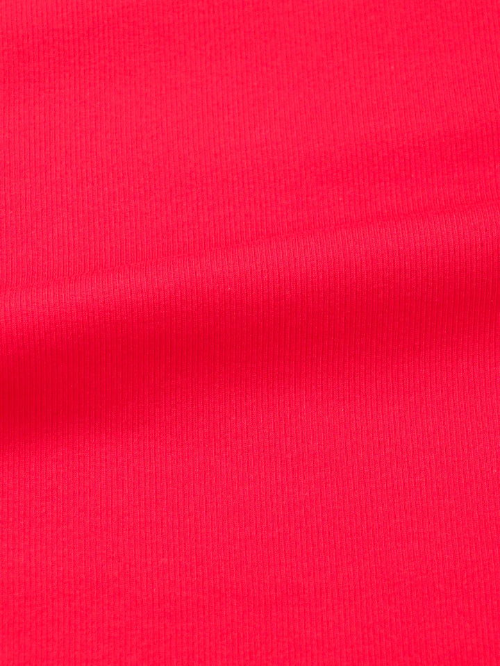 J&amp;J Bio Rippjersey rot | Bündchenstoff leicht