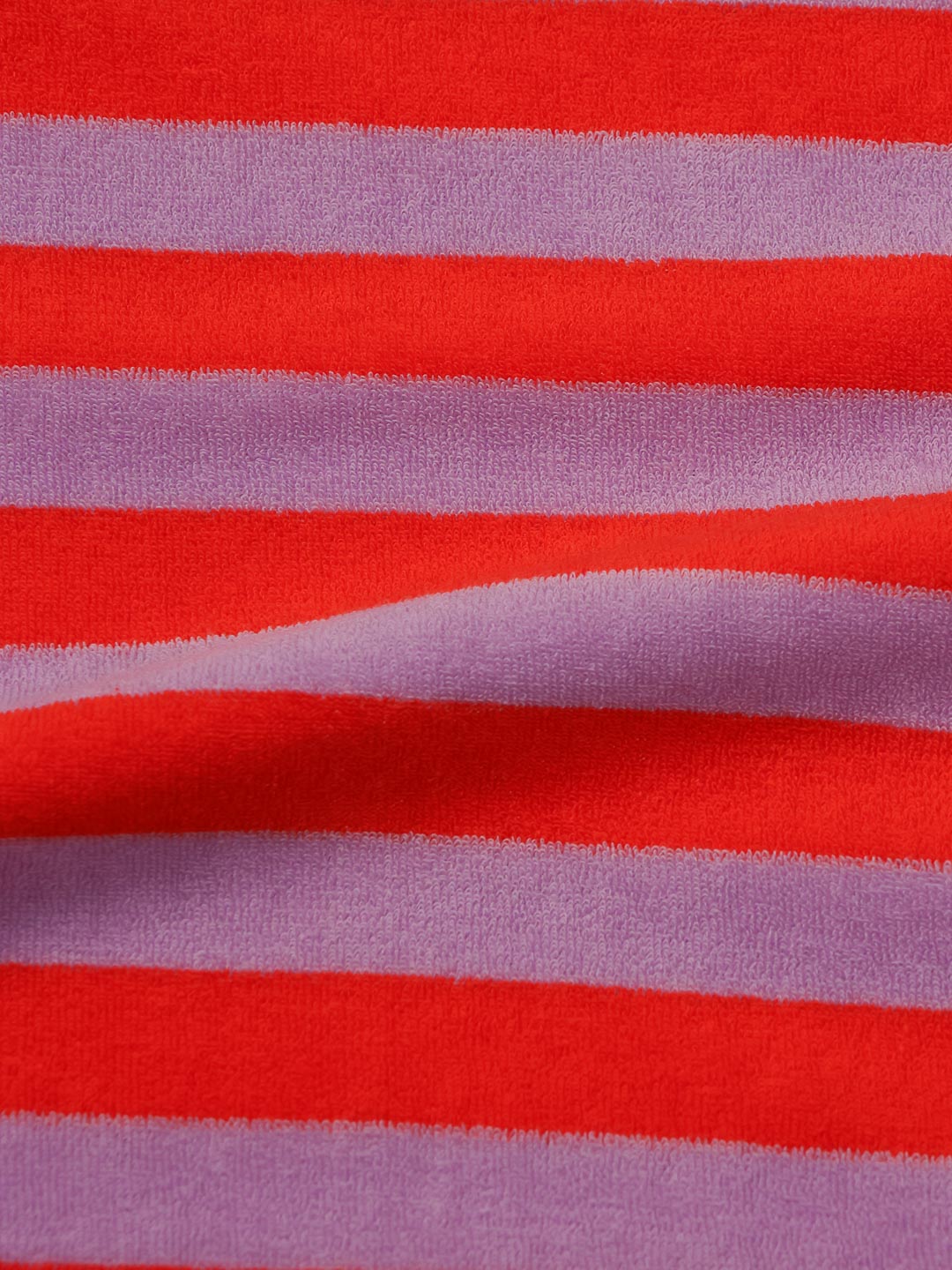 J&amp;J Bio Stretch Frottee Ringelz flieder blutorange