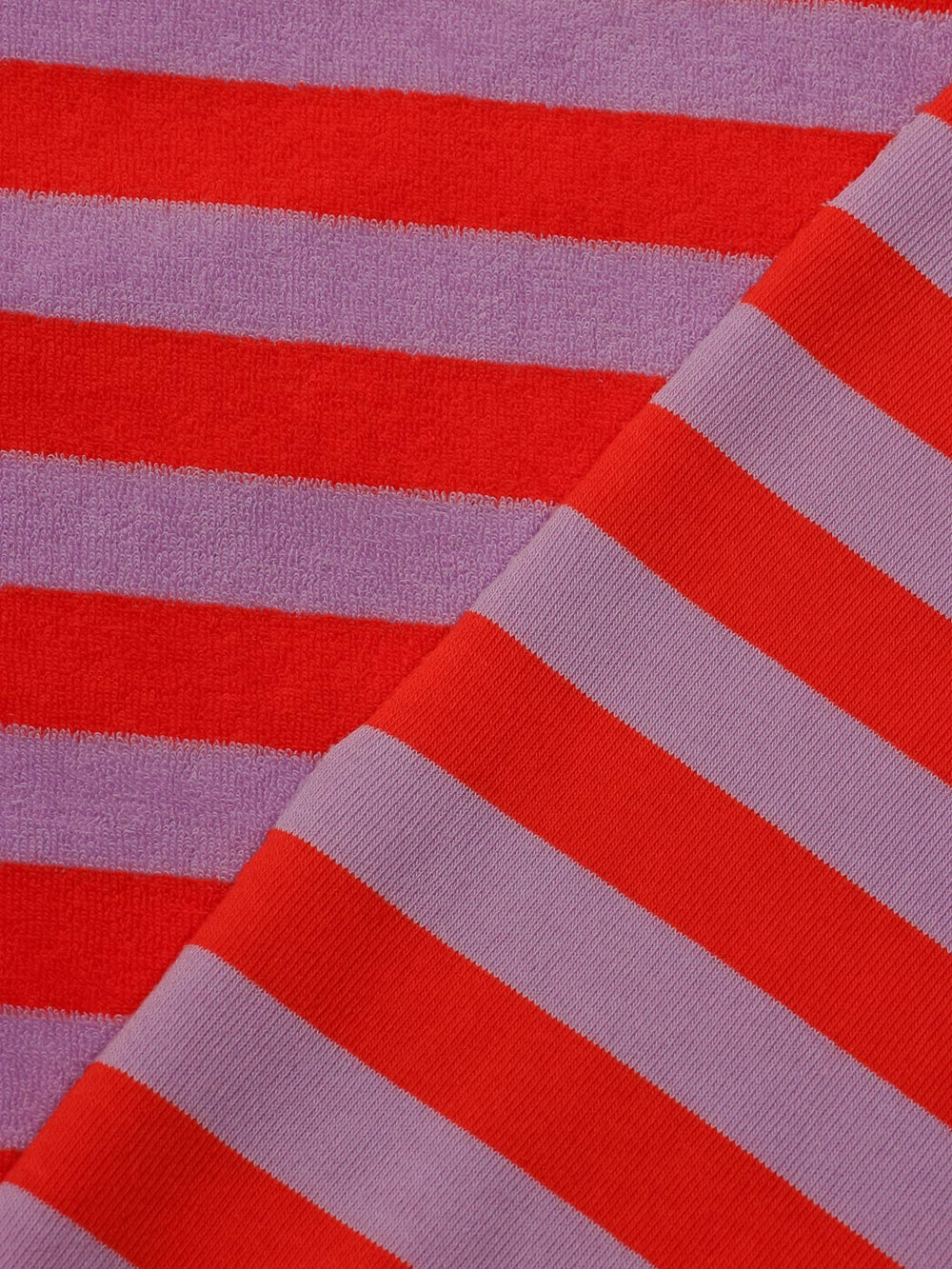 J&J Bio Stretch Frottee Ringelz flieder blutorange