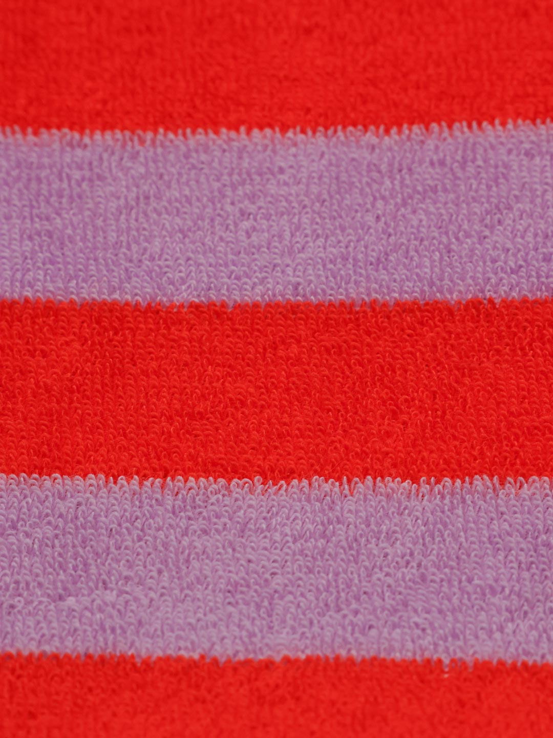 J&amp;J Bio Stretch Frottee Ringelz flieder blutorange