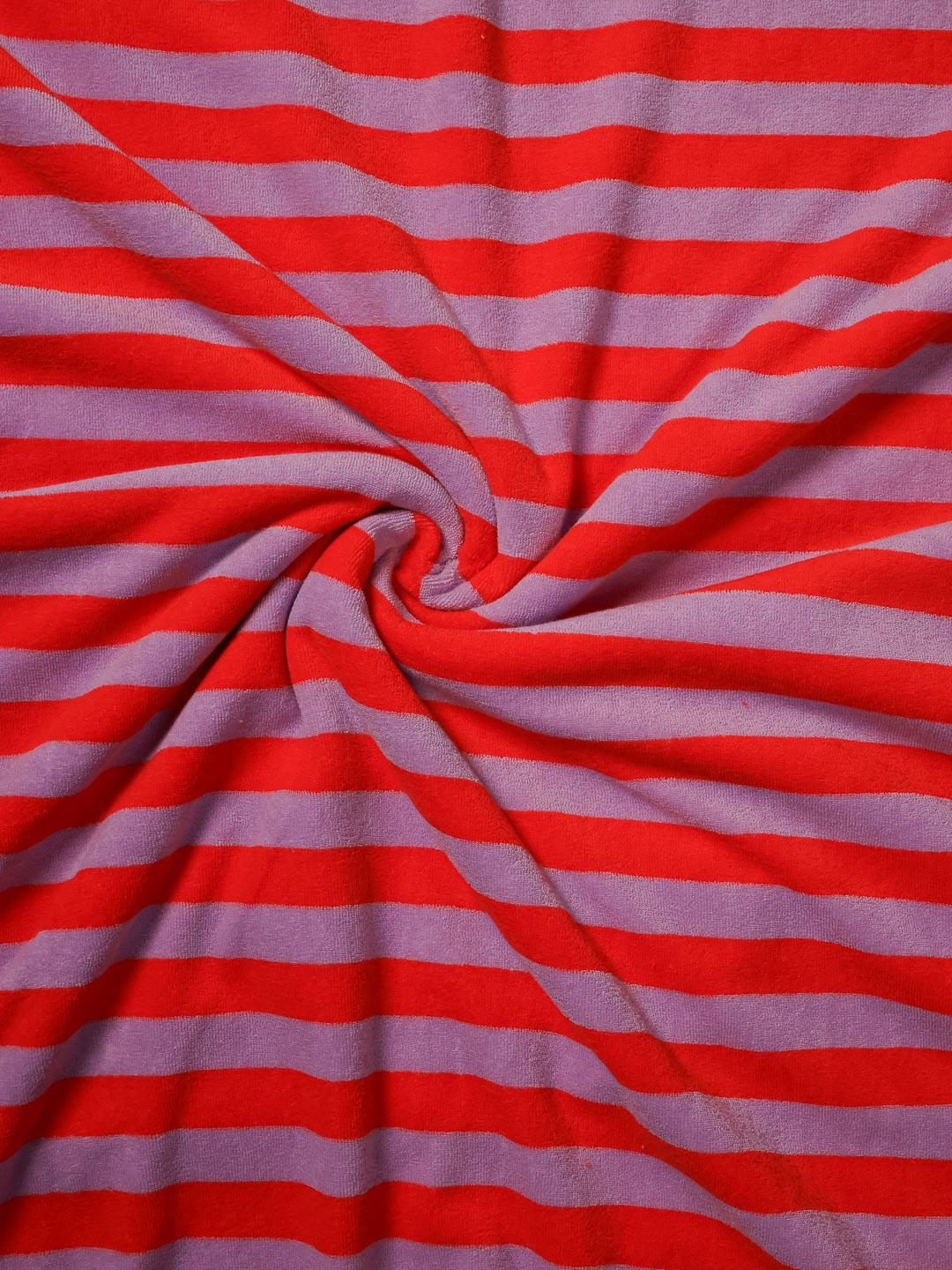 J&amp;J Bio Stretch Frottee Ringelz flieder blutorange