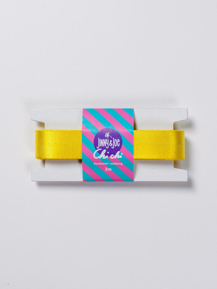 J&amp;J Gurtband Shiny fishbone 25mm gelb