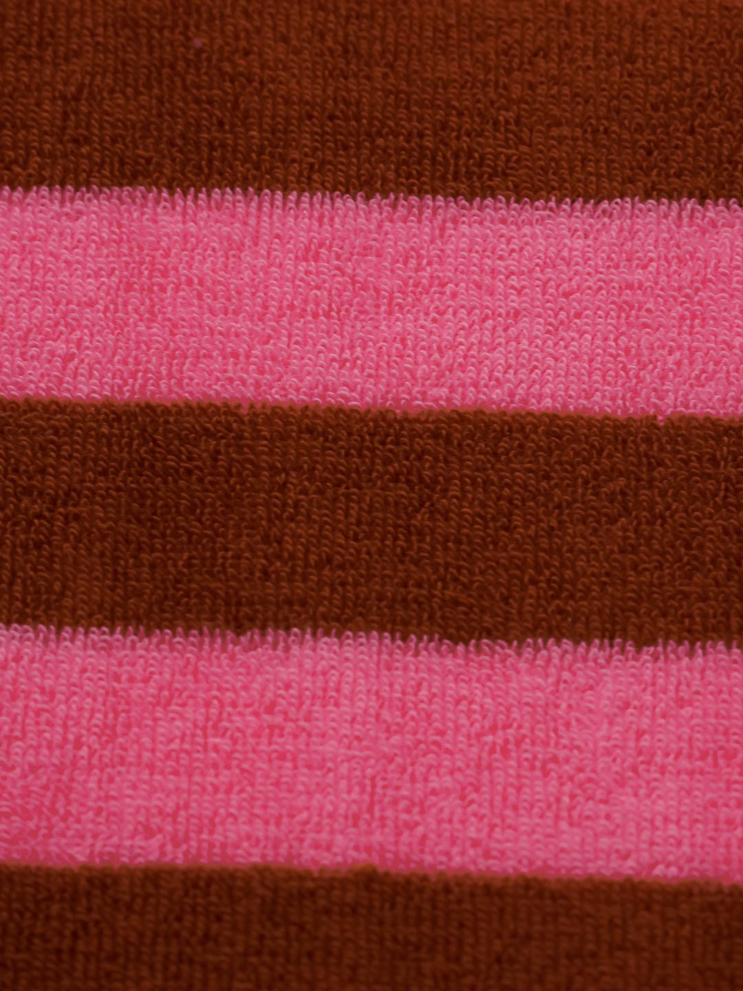 J&amp;J Bio Stretch Frottee Ringelz rosa cognac