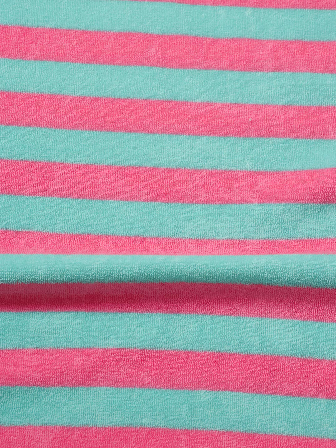 J&amp;J Bio Stretch Frottee Ringelz rosa mint