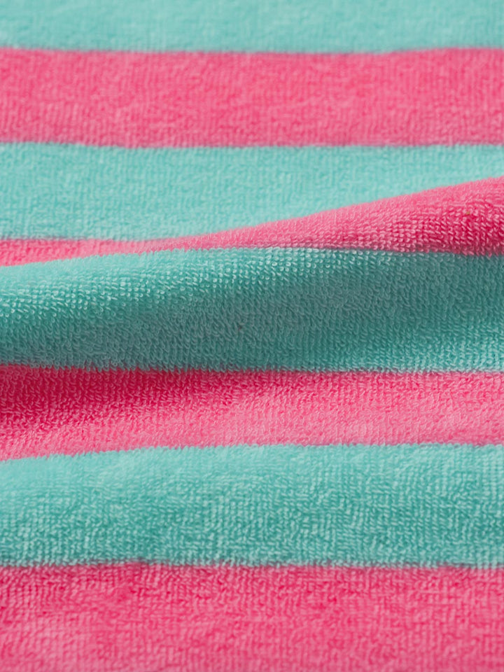 J&amp;J Bio Stretch Frottee Ringelz rosa mint