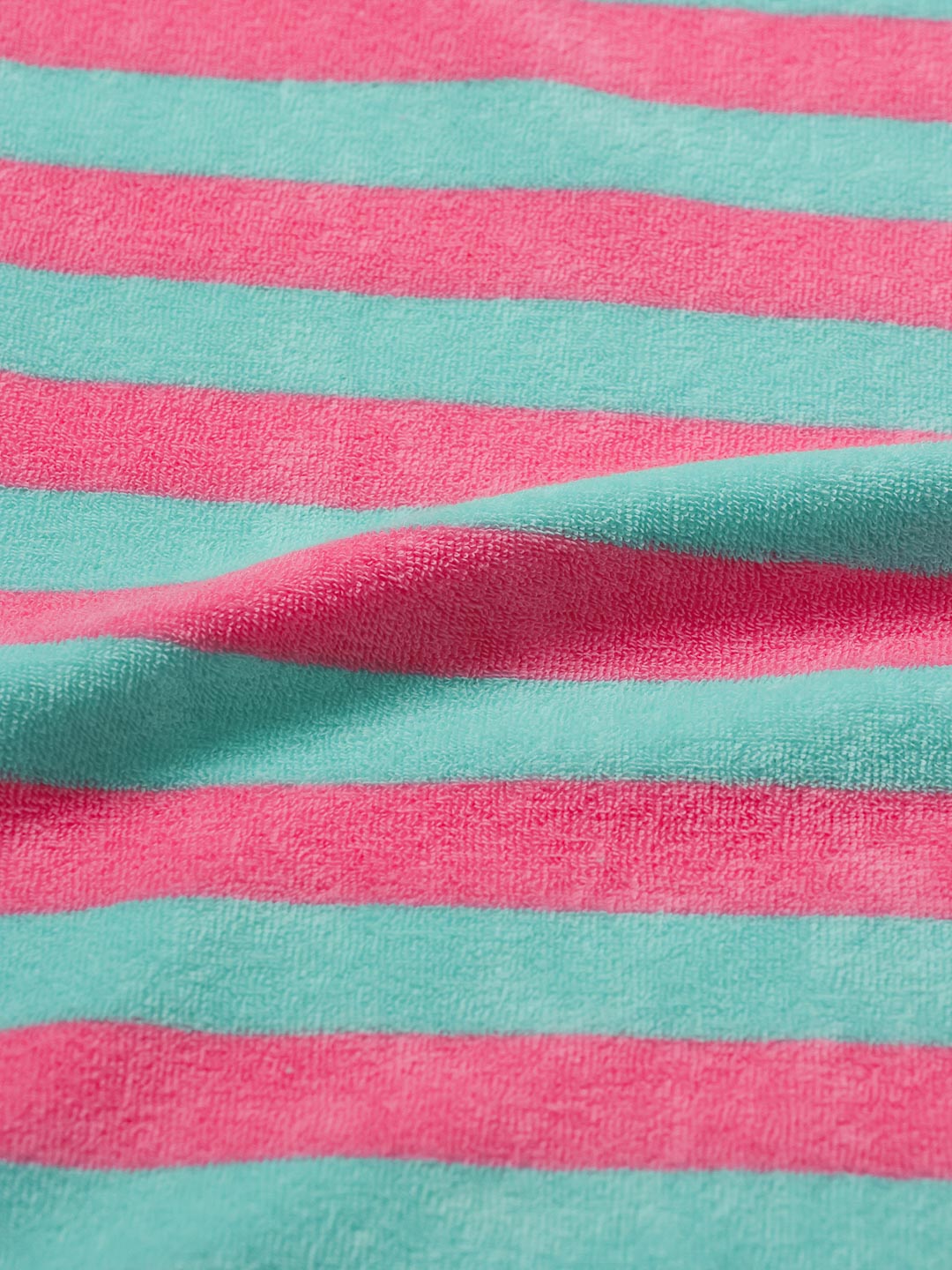 J&amp;J Bio Stretch Frottee Ringelz rosa mint
