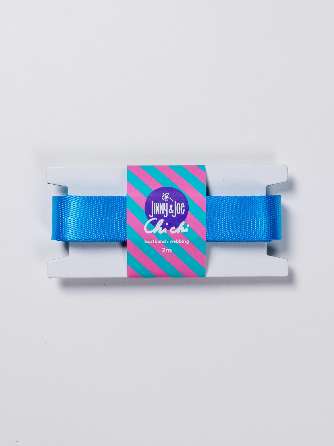 J&amp;J Gurtband Shiny fishbone 25mm türkis