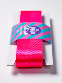 J&J Gurtband Shiny fishbone 38mm neon pink
