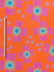 J&J Bio Jersey Floral Pop orange