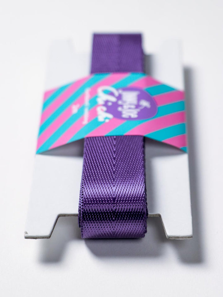 J&amp;J Gurtband Shiny fishbone 25mm lila