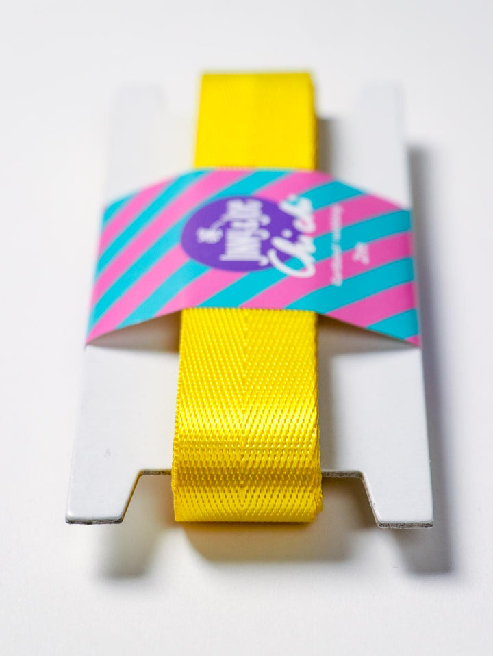 J&amp;J Gurtband Shiny fishbone 25mm gelb